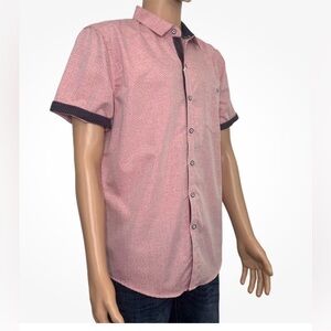 Craft+flow casual button down shirt Size L Short Sleeve Pink